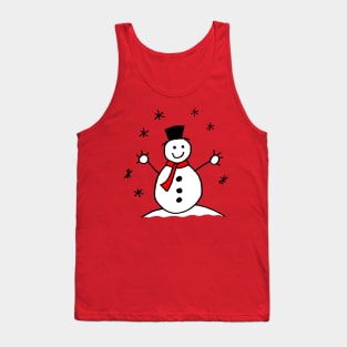 Cute Christmas Cartoon Snowman Tank Top